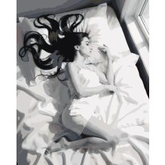   Csend a párnák között - Számfestő készlet kereten 40x50