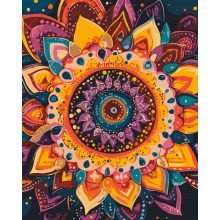 Mandala 16 - Malen-nach-Zahlen-Set auf Keilrahmen 40x50