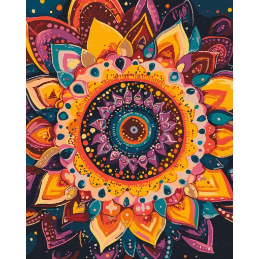 Mandala 16 - Malen-nach-Zahlen-Set auf Keilrahmen 40x50