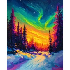 Auróra lángolása - Számfestő készlet kereten 40x50