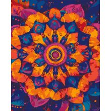 Mandala 15 - Malen-nach-Zahlen-Set auf Keilrahmen 40x50