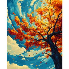 Szél tánca - Számfestő készlet kereten 40x50