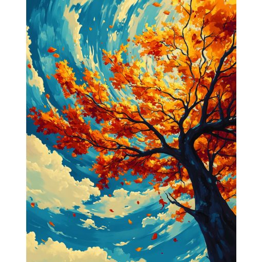 Szél tánca - Számfestő készlet kereten 40x50