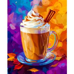 Fahéjas pillanat - Számfestő készlet kereten 40x50