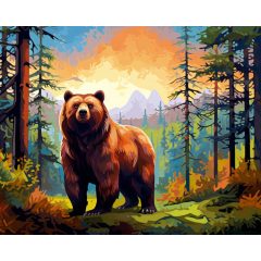 Az erdő ura - Számfestő készlet kereten 40x50