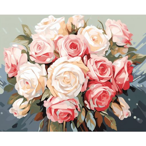 A szerelem csokra - Számfestő készlet kereten 40x50