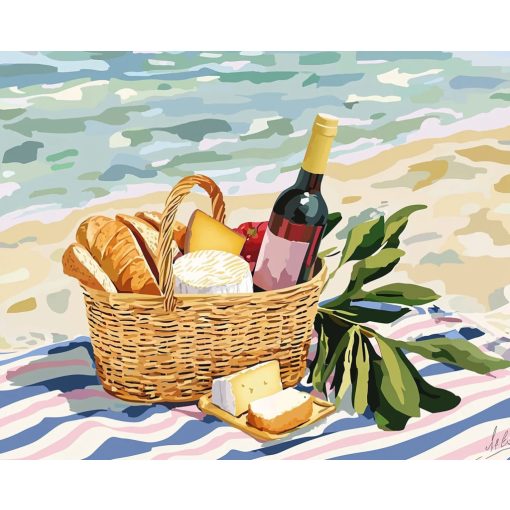 Homok és bor - Számfestő készlet kereten 40x50