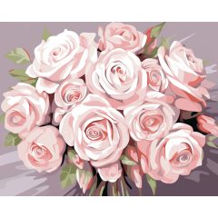 Virágzó szerelem - Számfestő készlet kereten 40x50