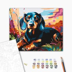 Puha mancsok - Számfestő készlet kereten 40x50