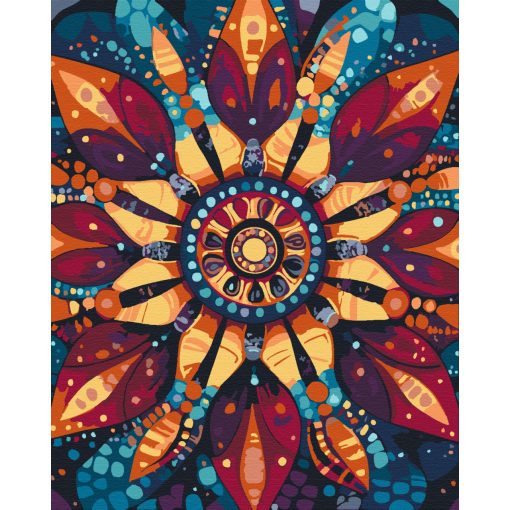 Mandala 26 - Malen-nach-Zahlen-Set auf Keilrahmen 40x50