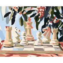 Sakk játszma - Számfestő készlet kereten 40x50