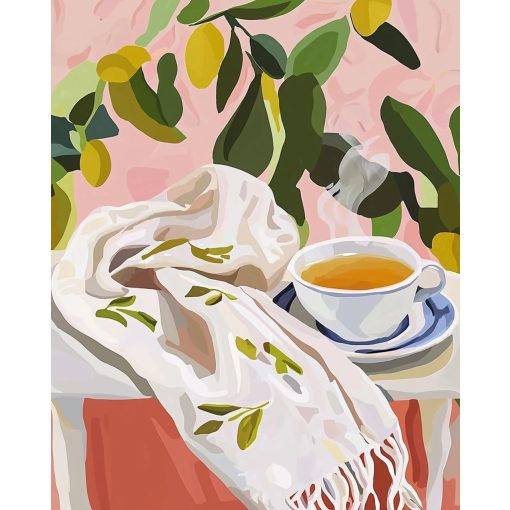 Meleg árnyalatok - Számfestő készlet kereten 40x50