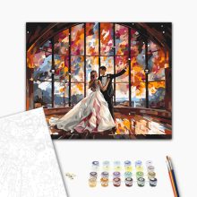 Esküvői ünnepség - Számfestő készlet kereten 40x50