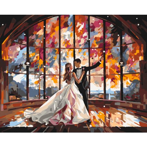 Esküvői ünnepség - Számfestő készlet kereten 40x50