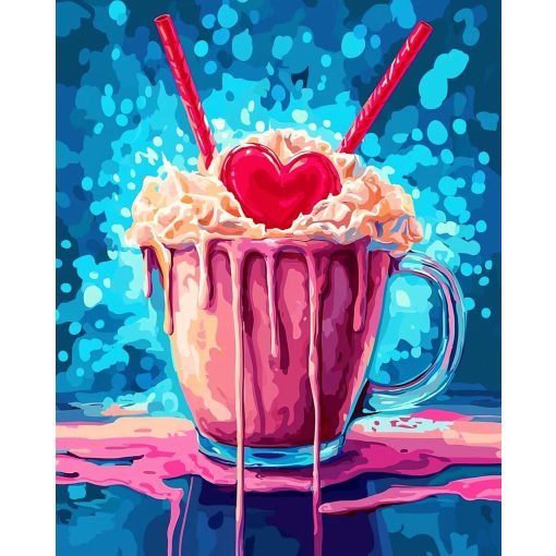 Szerelem turmix - Számfestő készlet kereten 40x50