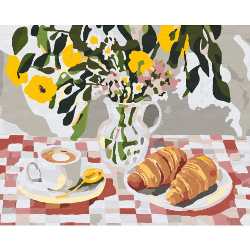 Vadvirágos reggeli - Számfestő készlet kereten 40x50