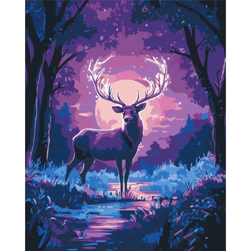 Mythischer Hirsch - Malen-nach-Zahlen-Set auf Keilrahmen 40x50