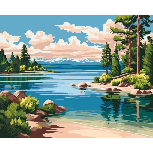 Shoshone tó - Számfestő készlet kereten 40x50