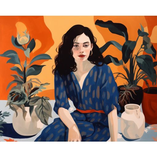 Kortárs portré 1 - Számfestő készlet kereten 40x50