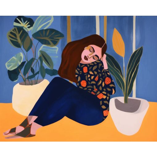 Kortárs portré 3 - Számfestő készlet kereten 40x50