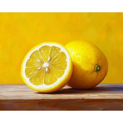 Citromos csendélet - Számfestő készlet kereten 40x50