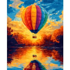 Ballon ragyogás - Számfestő készlet kereten 40x50