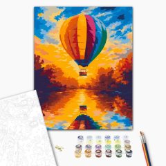 Ballon ragyogás - Számfestő készlet kereten 40x50