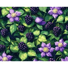 Bogyó virágzás - Számfestő készlet kereten 40x50