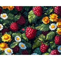 Bogyóvirág - Számfestő készlet kereten 40x50