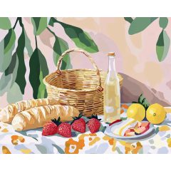 Boldog piknik - Számfestő készlet kereten 40x50