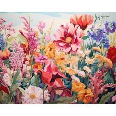 Színek kertje - Számfestő készlet kereten 40x50