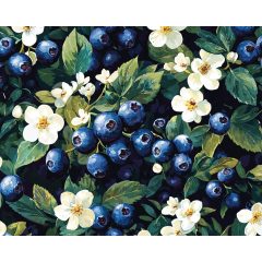 Áfonya boldogság - Számfestő készlet kereten 40x50