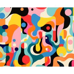 Merész absztrakció - Számfestő készlet kereten 40x50