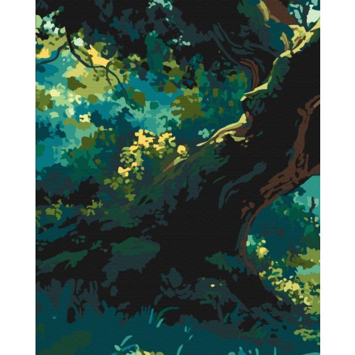 Mystischer Baum 2 - 3-teiliges Malen-nach-Zahlen-Set auf Leinwand