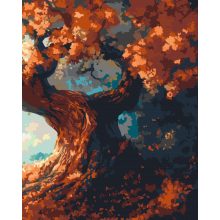 Mystischer Baum 3 - 3-teiliges Malen-nach-Zahlen-Set auf Leinwand