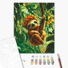 Trópusi kaland - Számfestő készlet kereten 40x50