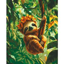 Trópusi kaland - Számfestő készlet kereten 40x50