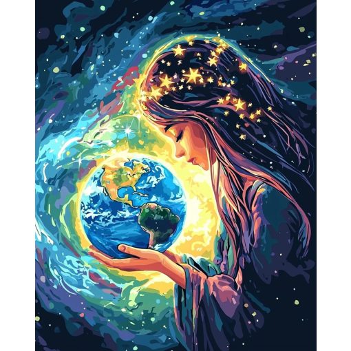 Égi harmónia - Számfestő készlet kereten 40x50