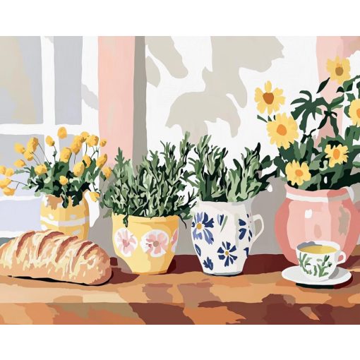 Konyhai csendélet - Számfestő készlet kereten 40x50