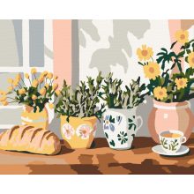 Konyhai csendélet - Számfestő készlet kereten 40x50