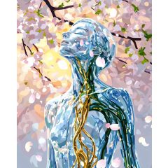 Cseresznye suttogás - Számfestő készlet kereten 40x50