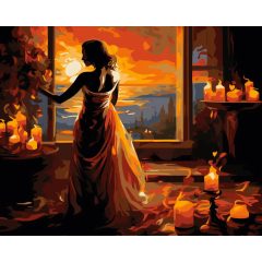 Színek koreográfiája - Számfestő készlet kereten 40x50