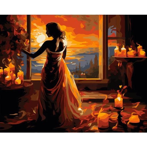 Színek koreográfiája - Számfestő készlet kereten 40x50