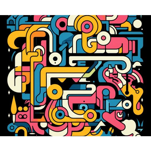 Kromatikus szeszély - Számfestő készlet kereten 40x50