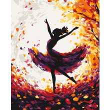 Herbsttanz - Malen-nach-Zahlen-Set auf Keilrahmen 40x50