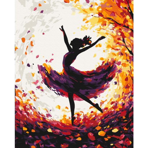 Herbsttanz - Malen-nach-Zahlen-Set auf Keilrahmen 40x50