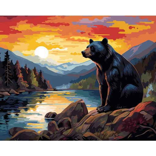 A vadonban - Számfestő készlet kereten 40x50