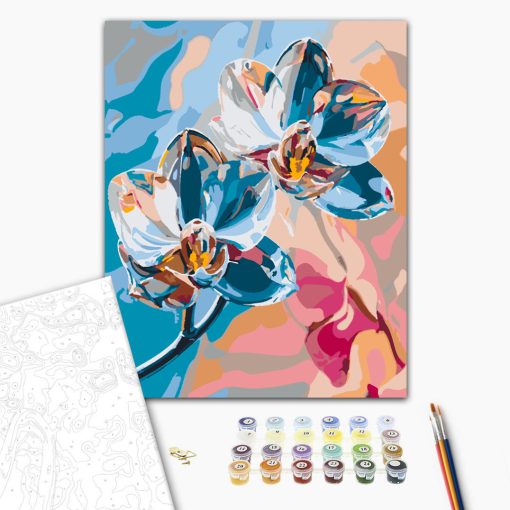 Króm virágzás 2 - Számfestő készlet kereten 40x50