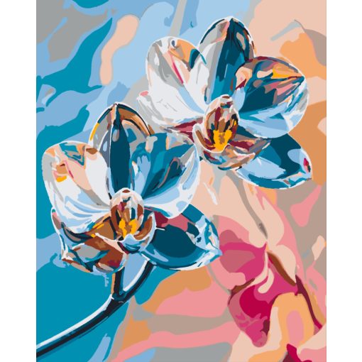 Króm virágzás 2 - Számfestő készlet kereten 40x50