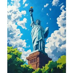   Szabadság szobor - New York - Számfestő készlet kereten 40x50